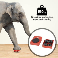 Furniture Lifting Moving Wheel - Heavy Duty Pads Easy and Safe Moving Slider Tools for Shifting Washing Machines, Fridge, Sofa and Wardrobes | Max Load 150KG/331LBS Only Wheel Pad, Pack of 4 GenzVybs